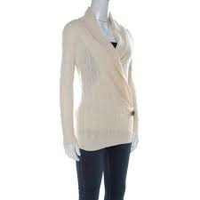 Hlicyum women cashmere knit ring scarves 30cm neck warmer solid color elastic comfort false collar female winter one loop scarf. Ralph Lauren Cream Cable Knit Cashmere Shawl Collar Strap Detail Jumper M Ralph Lauren Tlc