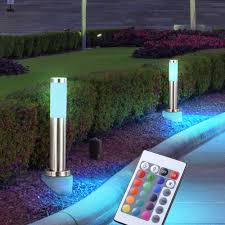 4er Set Rgb Led Stehlampen Aus Edelstahl Fur Ihren Garten Etc Shop