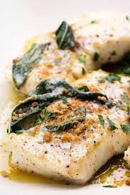 Halibut With Brown Butter Lemon And Sage Recipe Recipe Recipes Sage Recipes Fish Recipes