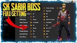 Free fire is gaining massive popularity after pubg mobile game. Free Fire S Sk Sabir Boss In Game Settings Custom Hud And Overall Stats