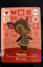 Animal Crossing Amiibo Card Fauna 019 In 2021 Animal Crossing Amiibo Cards Animal Crossing Animal Crossing Game