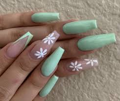 Fancy nails diy nails teal nails nail nail summer shellac nails nail polishes nail glue teal nail art tiffany blue nails. Mint Green Acrylics Green Nail Designs Green Acrylic Nails Cute Acrylic Nail Designs