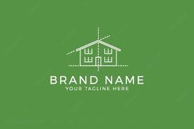 Builder logo with a house inside architecture tools or ruler. House Construction Logo