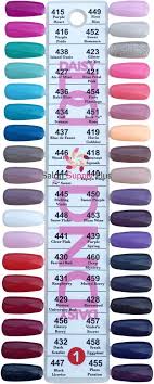 0001 Dnd Duo Gel Duo Set Color Chart 1 Set 36 Colors