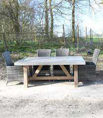 It just needs to be treated with cleaner that you use indoors or outside. 2000mm X 1000mm Sanctuary Stag Indoor Outdoor Polished Concrete Wood Dining Table Set
