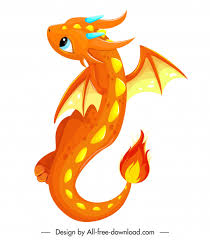 Download Baby Dragon Icon Orange Decor Cute Cartoon Character Free Vector In Adobe Illustrator Ai Ai Format Encapsulated Postscript Eps Eps Format Format For Free Download 1 33mb