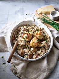 Recette De Risotto Aux Champignons Et Aux Saint Jacques Recette Risotto Risotto Champignons Risotto