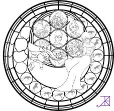 With all those little cells your color choices and combinations are virtually endless. Amalthea Stained Glass Coloring Page By Akili Amethyst Deviantart Com On Deviantart Stained Glass Coloring Pages Coloring Pages Mandala Coloring Pages
