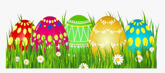 A bunny with easter eggs in white border. Easter Egg Border Clipart