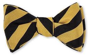 Black And Gold Striped Bow Tie B631 R Hanauer Bow Ties