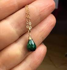 Green Sapphire Necklace Gemstone Gold September Birthstone In 2021 Green Sapphire Necklace Sapphire Necklace Gemstone Gold