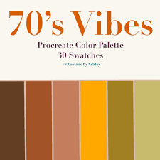Vintage 70s Procreate Color Palette 30 Swatches For Ipad Etsy Retro Color Palette Vintage Colour Palette Earth Colour Palette