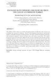 Maybe you would like to learn more about one of these? Pdf Exchange Rate Exposure And Crude Oil Price The Case Of An Emerging Market