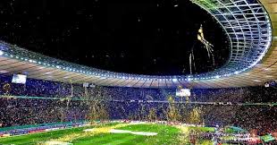 This is the same stadium where the 2006 fifa world cup, along with the summer olympics of 1936. Olympiastadion Berlin Olympic Stadium