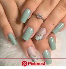 Green nail syndrome is caused by infection with pseudomonas aeruginosa. Awesome Mint Nails With Flowers In 2020 Green Nails Green Nail Art Mint Nails Clara Beauty My