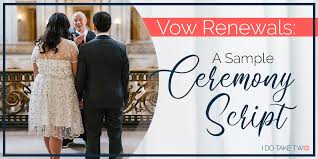 Carrying your beach theme or destination over into your vows is a lovely touch in your vow renewal ceremony! Vow Renewals A Sample Ceremony Script Preowned Wedding Dresses
