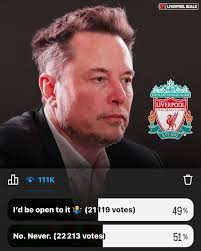 After over 43,000 of you voted via our story yesterday, a slight majority  51% of you were against Musk taking over while 49% would be open to Elon.  Do these results surprise you? 🤔👇