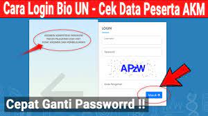Cara Login Dan Ganti Password Bio Un Untuk Mengecek Data Peserta Akm Tahun 2021 Youtube