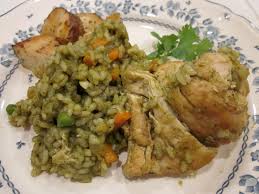 Arroz con pollo is the perfect one pot dinner recipe. Arroz Con Pollo Peruvian Style Chicken And Rice And Herby Roasted Potatoes The Little Baker Sf