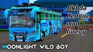 Bus simulator indonesia mod download ️ (livery for ksrtc, komban dawood, bombay, yodhavu, and more game. Moonlight Wild Boy Livery For Akbda Zedone Mod In Bussid Akbda Zedone Mod Livery The Sologamer Youtube