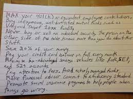 Maybe you would like to learn more about one of these? This 4 6 Index Card Has All The Financial Advice You Ll Ever Need The Washington Post