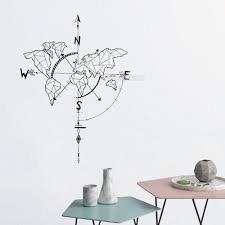 Abstract World Map Compass Wall Stickers Price 10 36 Free Shipping Hashtag3 Wandtattoo Aufkleber Fur Wande Wandtattoo Schlafzimmer