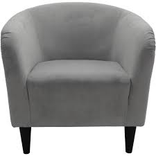Mainstays Microfiber Tub Accent Chair Dove Gray Walmart Com Accent Chairs Mainstays Furniture Overstuffed Chairs