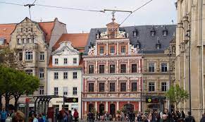 Wolny kraj turyngia, erfurt, niemcy. Die Altstadt Von Erfurt Petersberg Und Kramerbrucke