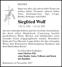 Siegfried ( ジークフリート , jīkufurīto ? Traueranzeigen Von Siegfried Wolf Fp Gedenken