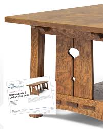 This classic arts and crafts coffee table contains a lot of valuable techniques for those interested in building in the stickley style. Charming Arts Crafts Coffee Table Digital Plan