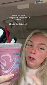 Beans and Brews Blue Pom Smoothie