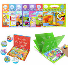 Color:blue tangomall water books easy to take with you anywhere. Dinosaur Pattern Water Coloring Book Magic Water Drawing Book Reusable Painting Board With Pen Educational Learning Toy Gifts For Toddler Baby Toys Games Craft Kits
