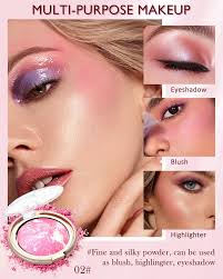 Rouge puder rosa silver skimmer rouge puder, skimrande rouge make-up, rikig  färg, vatten- och svettbeständig, hållbar sminkblus, lämplig för olika  hudtyper, 14 g, rosa-02# : Amazon.se: Beauty