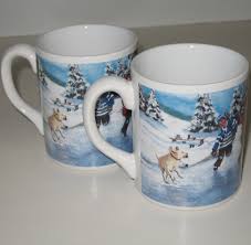 Feeling Wintery Here S A Pair Of Tim Hortons Coffee Mugs Known As Skating Pond And Number 003 They Feature Images Of Tim Hortons Coffee Mugs I Love Coffee