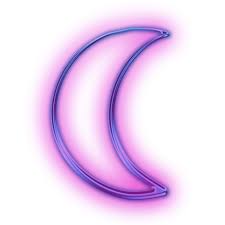Half Moon Png Images Neon Png Neon Aesthetic Neon Purple