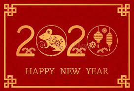 Postcard With The Chinese New Year 2020 Rat On The Astrological Calendar Flat I Affiliate Rat Chinese New Year 2020 New Year Postcard Chinese New Year
