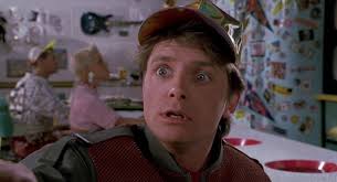 Original back to future 1985 flyer +official marty mcfly baseball cap+1 2 3 card. The Hat Of Marty Mcfly Michael J Fox In Back To The Future Ii Spotern