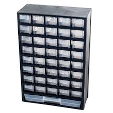 I build a shoe cabinet storage solution. Stalwart 17 5 In 41 Compartment Hardware Storage Small Parts Organizer In Black 75 7422 The Home Depot