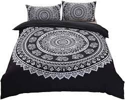 In yesterday's post we put together the two different blocks that make the design. Amazon Com Dasyfly 3 Piece Bohemian Mandala Bedding King Size Duvet Cover Sets Elephant Boho Chic Hippie Bedding Mandala Quilt Comforter Cover For Aducts Boys Girls Black White Kitchen Dining
