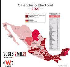 Dónde consultar los resultados por regiones. Elecciones Mexico 2021 Wradio Mexico