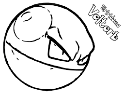 Spherical in shape, voltorb's top half is colored red while its bottom half is white. Voltorb 2 Coloring Page Free Printable Coloring Pages For Kids