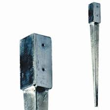 Support De Poteau A Enfoncer 7x7x75cm Acier Galvanise En 2020 Brise Vue Acier Galvanise Poteaux De Cloture