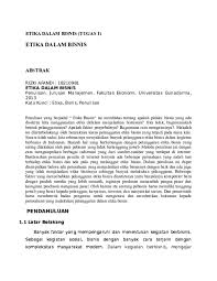 Broker yang baik hanya menjadi perantara untuk jenis produk dan jasa yang legal secara hukum. Doc Etika Dalam Bisnis Atika Khairani Putri Academia Edu