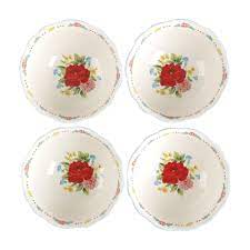 The Pioneer Woman Sweet Rose 6 25 Inch Bowls 4 Pack Walmart Com Stoneware Dinnerware Modern And Traditional Decor Bowl