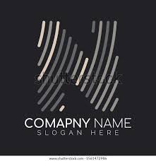 Antike buchstaben n script monogramm mit von antiquegraphiqueaged. Fingerprint Line N Alphabet Font Vector Stock Vector Royalty Free 1561472986 Shutterstock