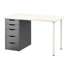 Linnmon Alex Table White Gray 47 1 4x23 5 8 Ikea Ikea Desk In Living Room Grey Furniture