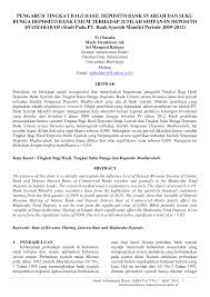 Program magister ekonomi dan keuangan, universitas islam indonesia . Https Media Neliti Com Media Publications 81192 Id Pengaruh Tingkat Bagi Hasil Deposito Ban Pdf