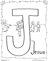 Download and print these jesus and children coloring pages for free. J Is For Jesus Bible Alphabet Coloring Page