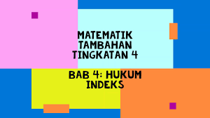 Menyelesaikan masalah melibatkan fungsi gubahan. Matematik Tambahan Kssm Tingkatan 4 Bab 4 Hukum Indeks Youtube