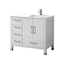 Anziano 36 High Gloss White Vanity